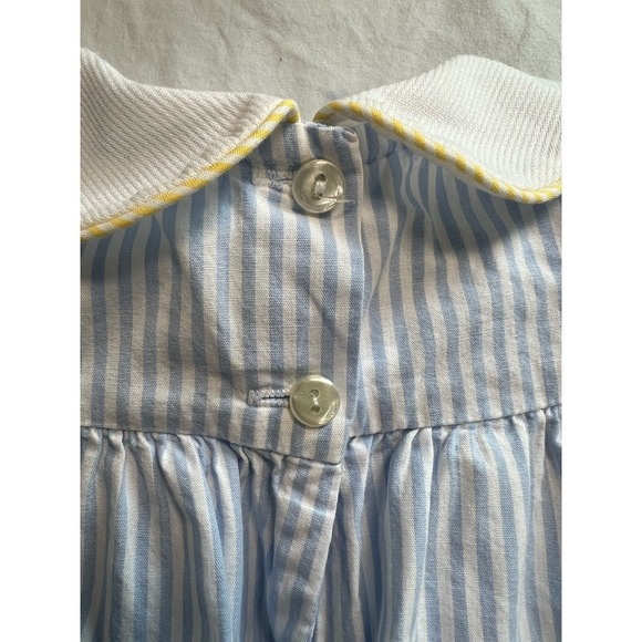 Funtasia! Too Dress Blue‎ White 4T Reversible Collar Bunny Flowers - Picture 9 of 12